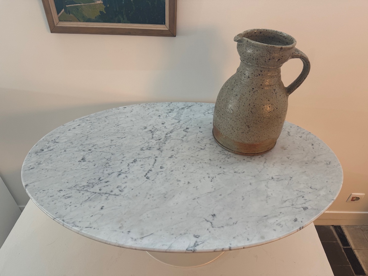 Eero Saarinen , table basse Knoll en marbre .-photo-4