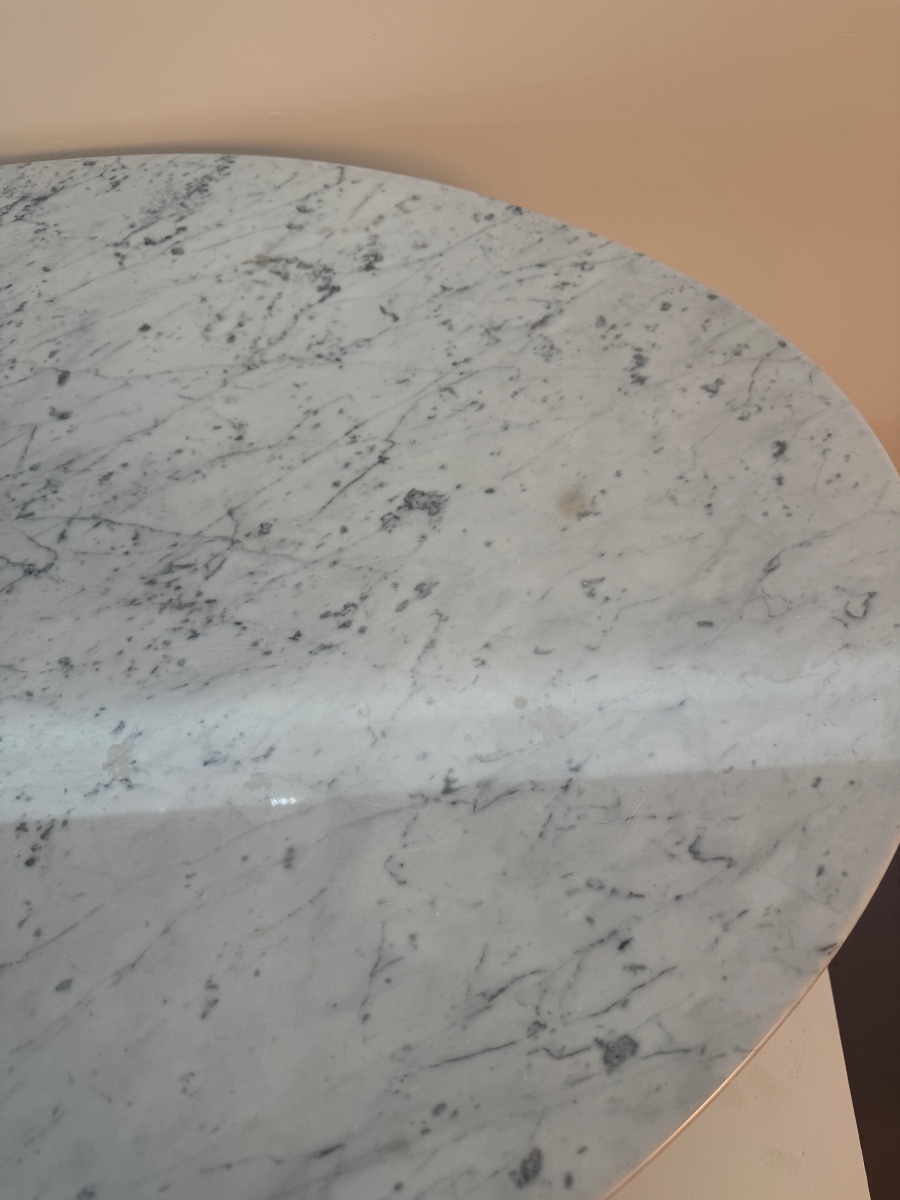 Eero Saarinen , table basse Knoll en marbre .-photo-3