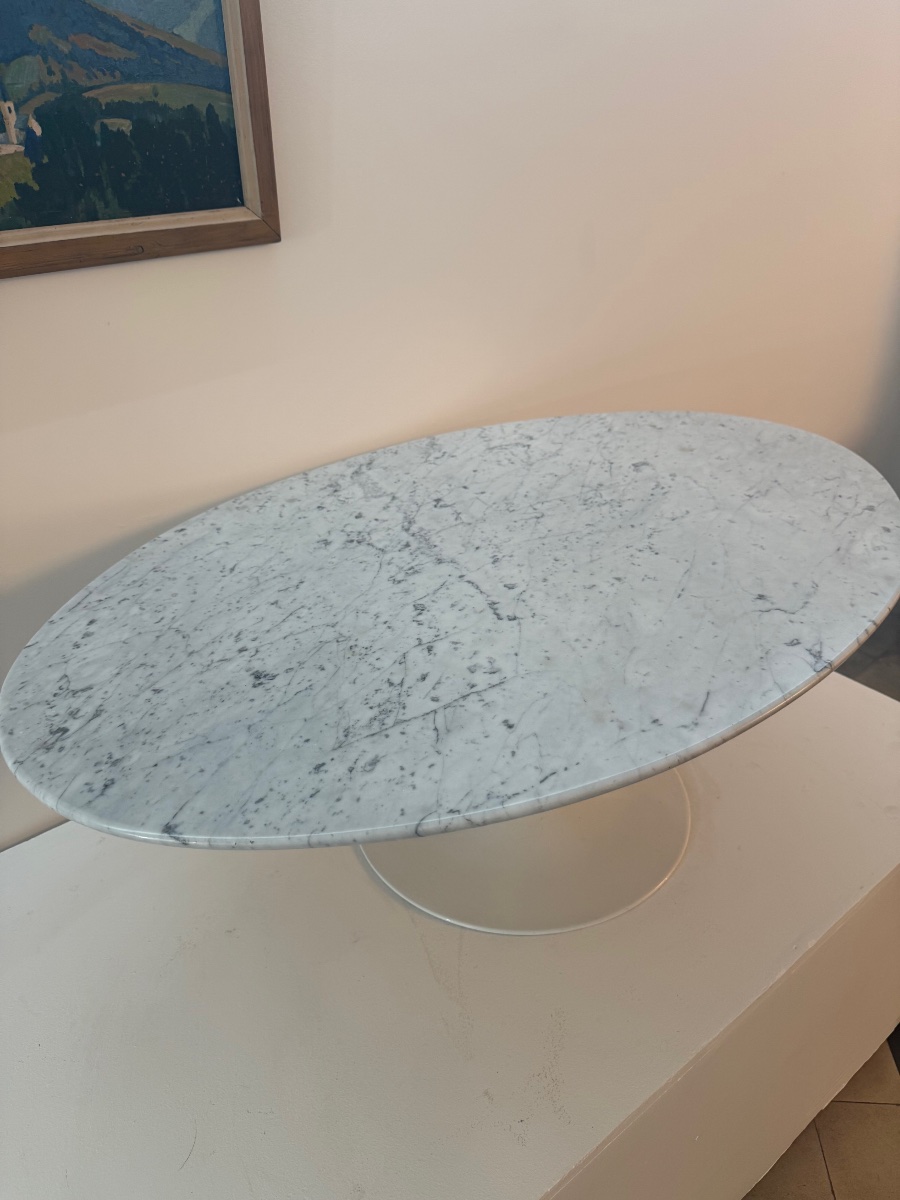 Eero Saarinen , table basse Knoll en marbre .-photo-5