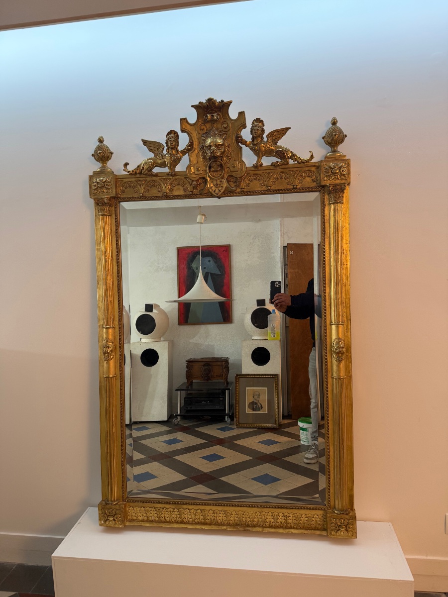 H 161 , miroir ancien -photo-2