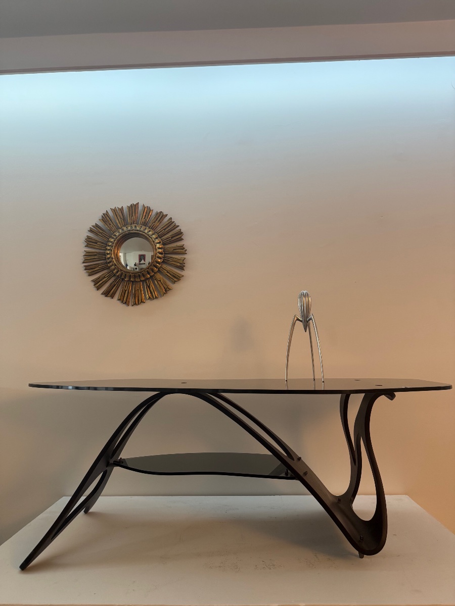 Designer Coffee Table, Carlo Mollino's "arabesco" Model For Zanotta.-photo-2