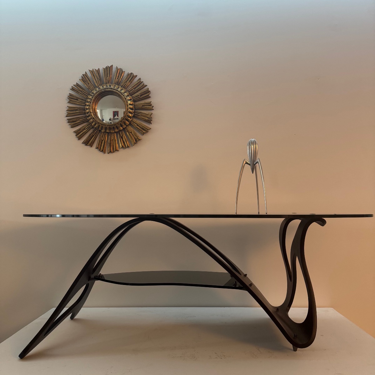 Designer Coffee Table, Carlo Mollino's "arabesco" Model For Zanotta.