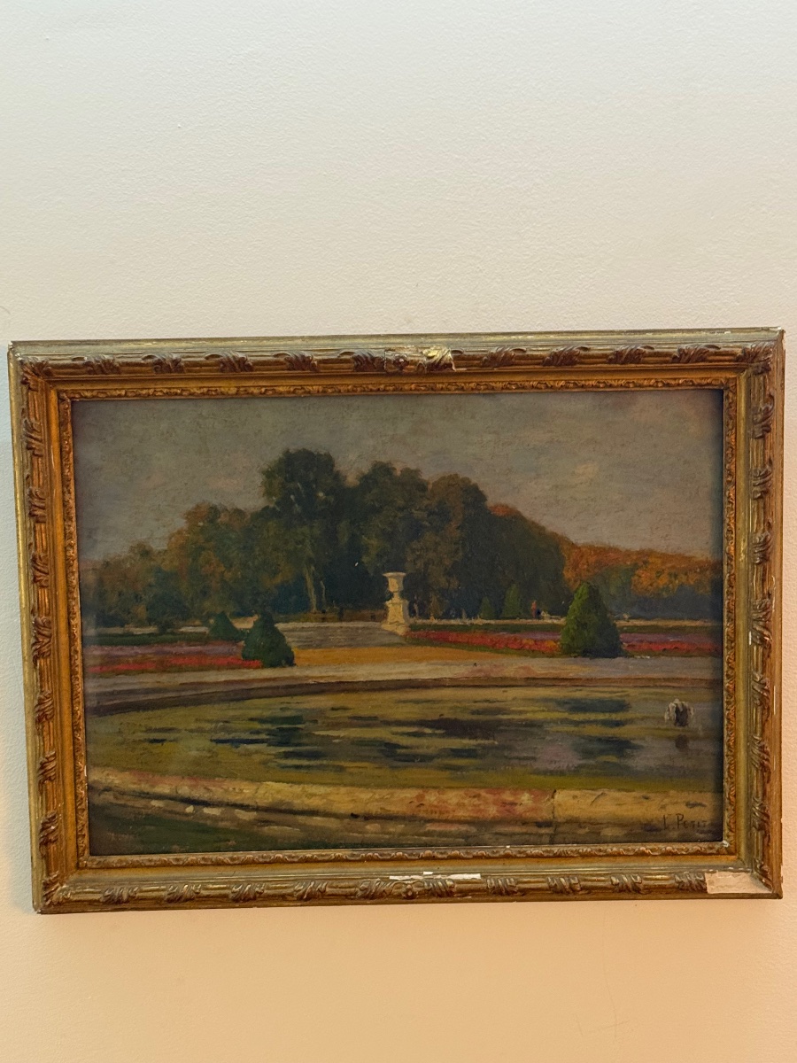 Louis Petit , tableau jardin de Versailles .