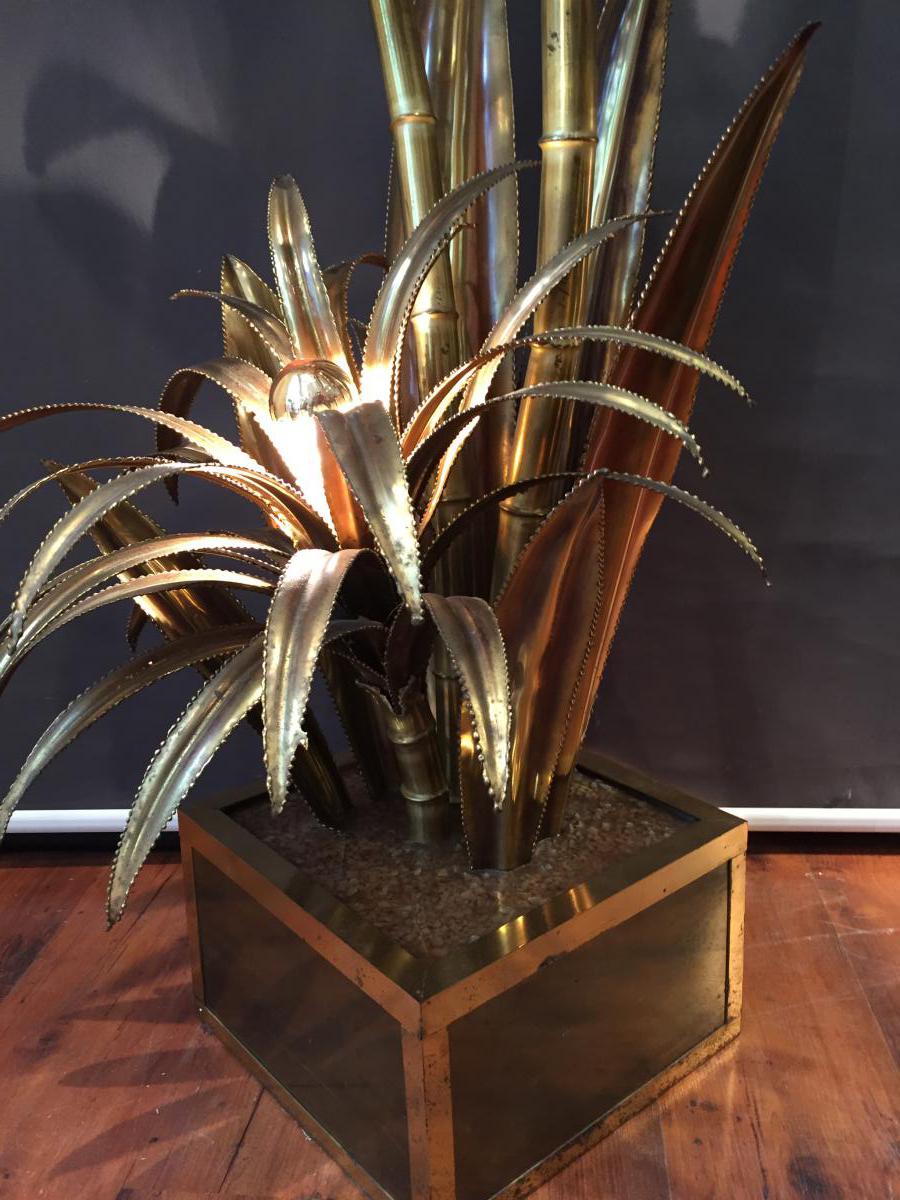 Maison Jansen Lamp Palm Tree Lighting 1970-photo-3