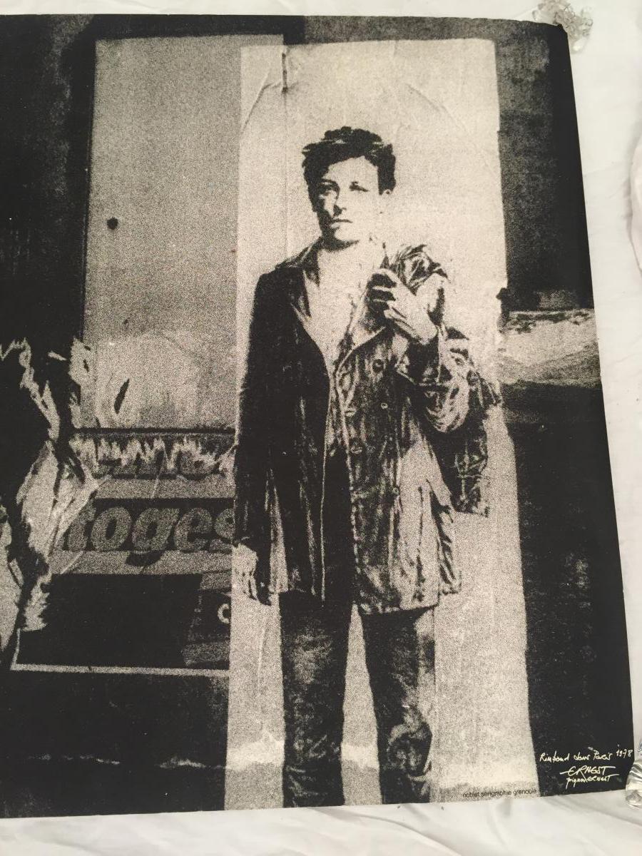 Ernest Pignon-ernest "rimbaud In Paris" Rare And Great Screenprint 1978-photo-4