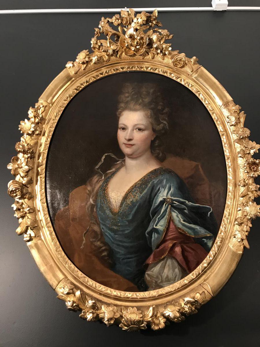 Hyacinthe Rigaud ( Atelier de  ) Paire De Grand Portraits Epoque Régence Tableaux XVIIIeme -photo-3