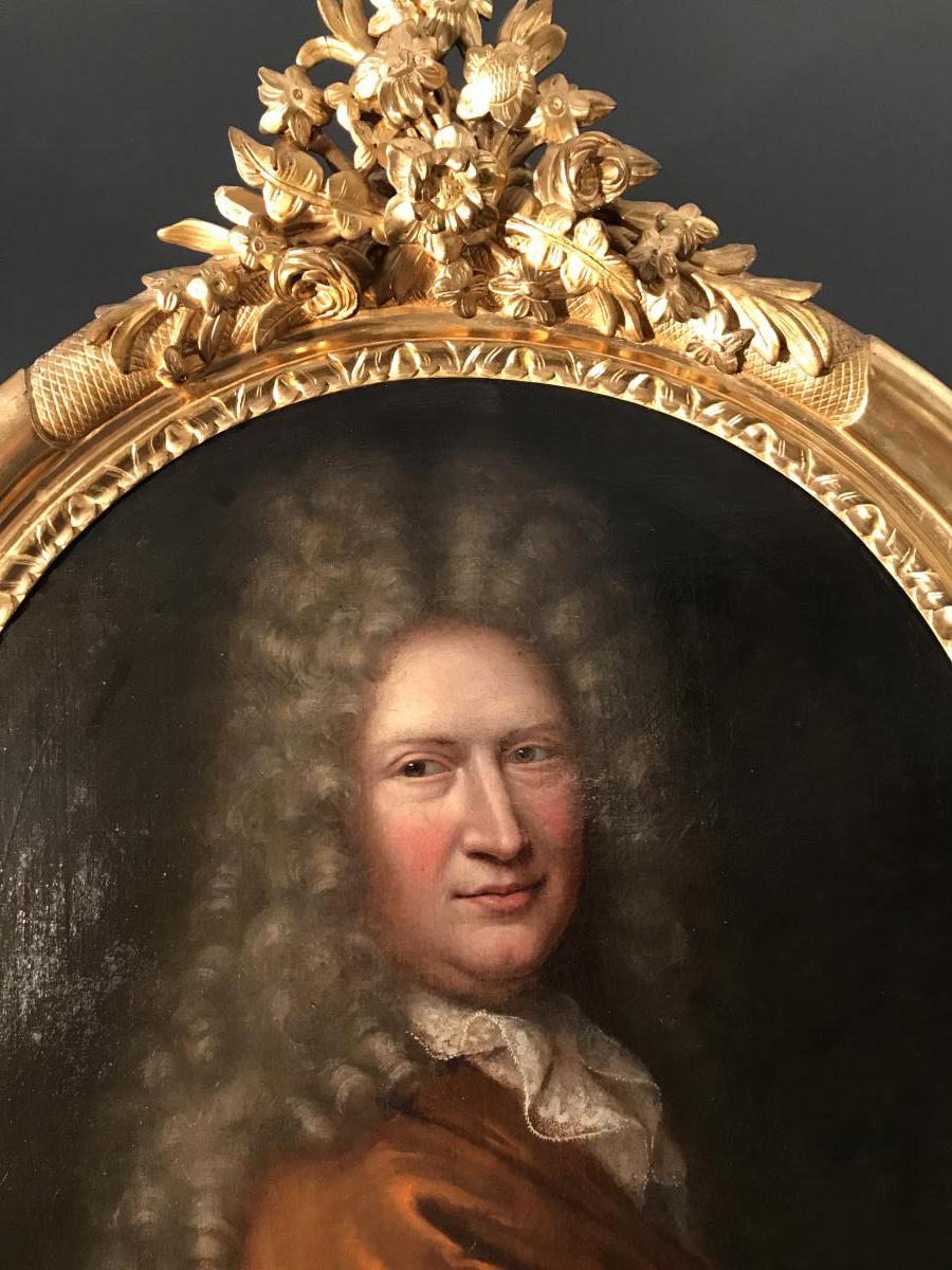 Hyacinthe Rigaud ( Atelier de  ) Paire De Grand Portraits Epoque Régence Tableaux XVIIIeme -photo-3