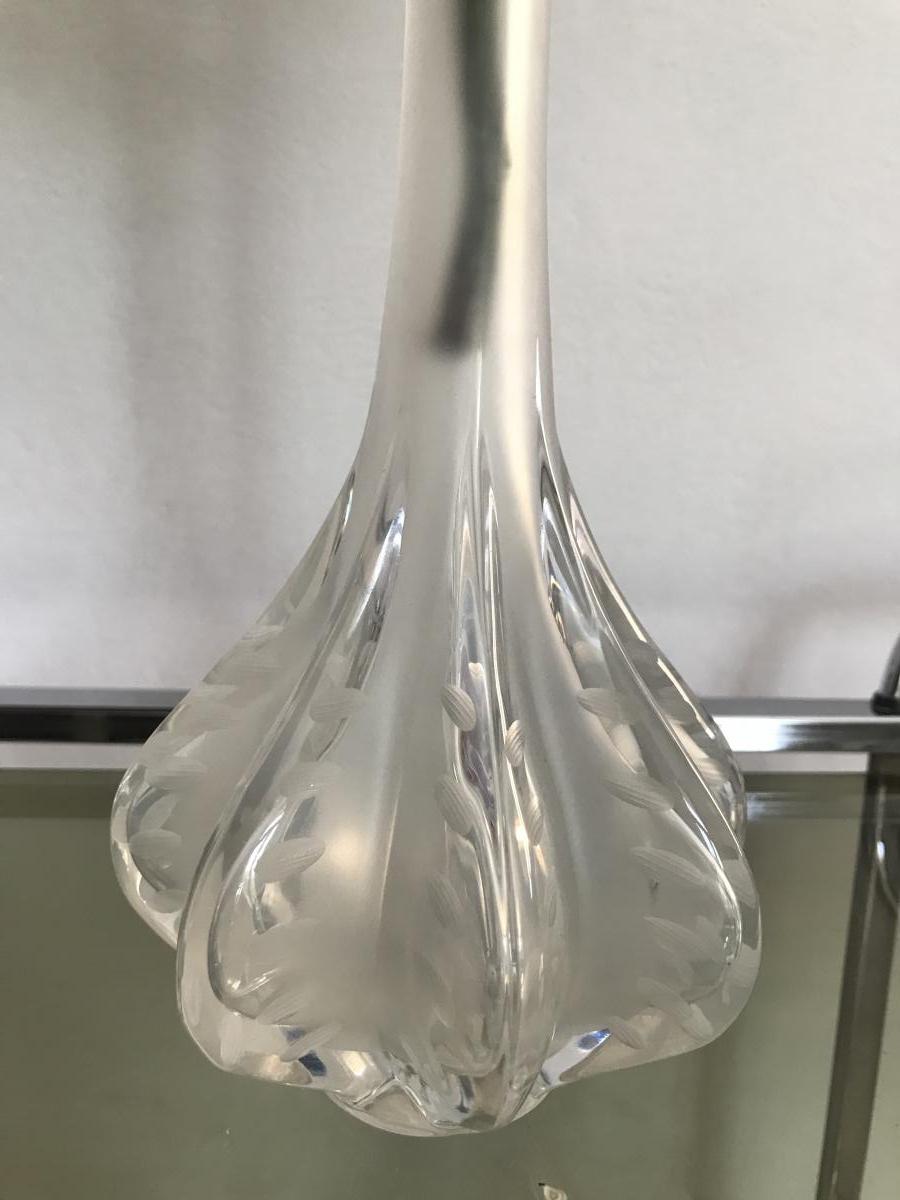 Lalique Crystal Vase Soliflore Model Marie Claude 1960-photo-2