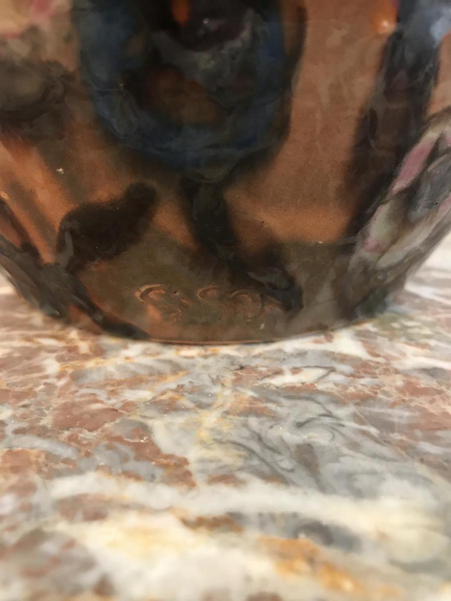 Savoie, Savoyard Vase Signed Sispa, Art Deco Era-photo-3