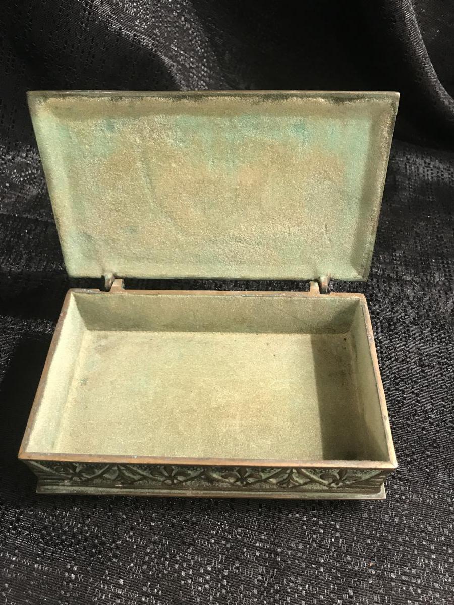 Max Le Verrier, Coffret Et Vide Poche En Bronze à Décor De Chasse .-photo-4