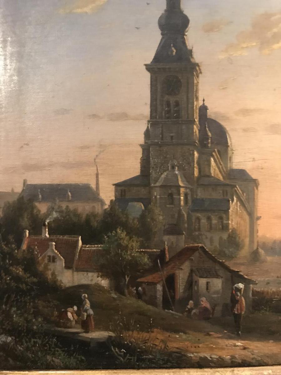 Tableaux , Hsp Francois Jean Louis Boulanger Vue Animée De Gand Belgique -photo-3