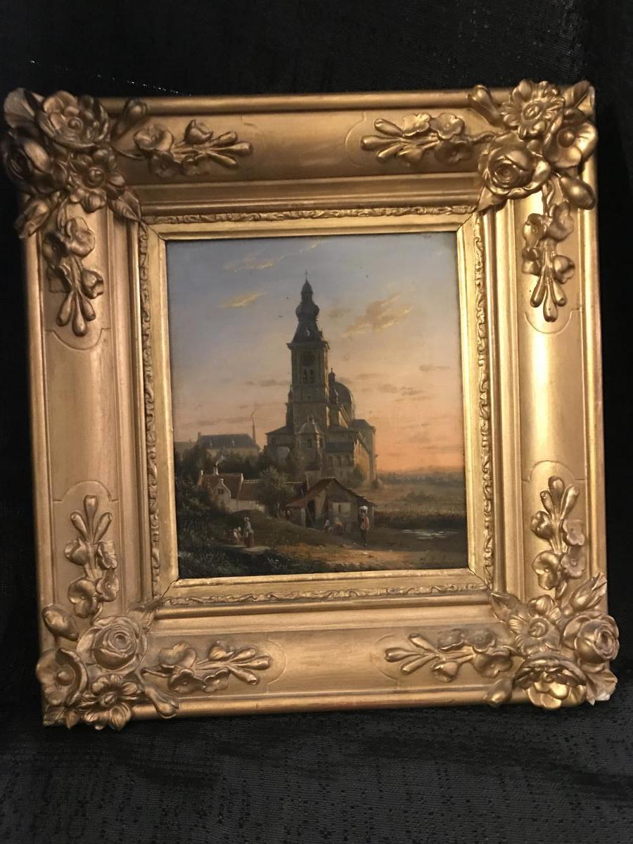 Tableaux , Hsp Francois Jean Louis Boulanger Vue Animée De Gand Belgique -photo-4