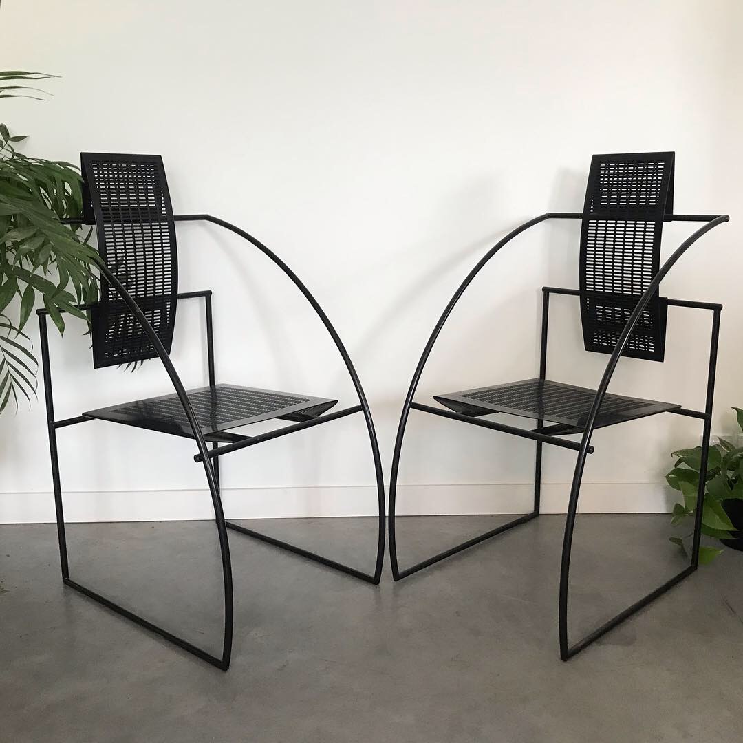 Mario Botta (1943- ) Suite De 4 Chaises / Fauteuils Modèle Quinta Circa 1980 .-photo-3