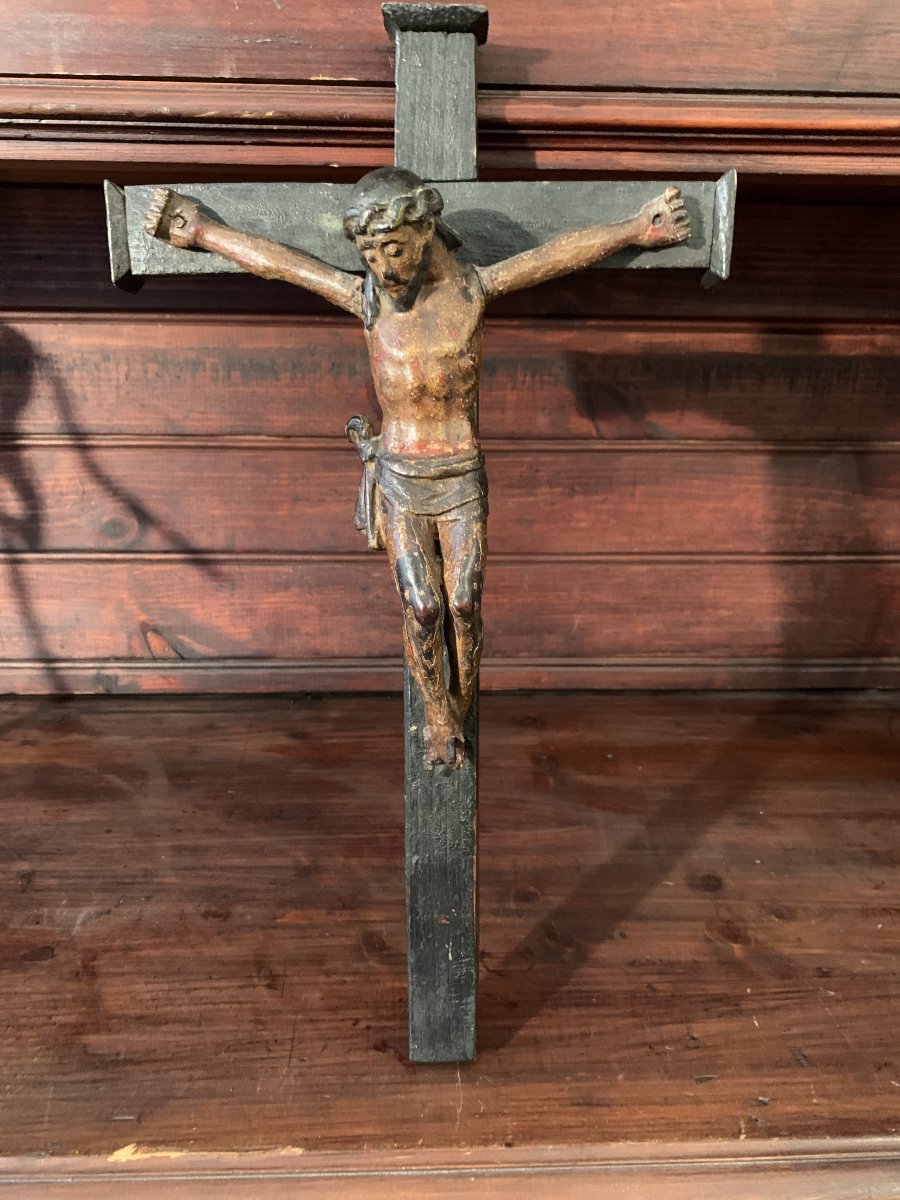Christ In Polychrome Wood From The XVIIIth Century.-photo-3