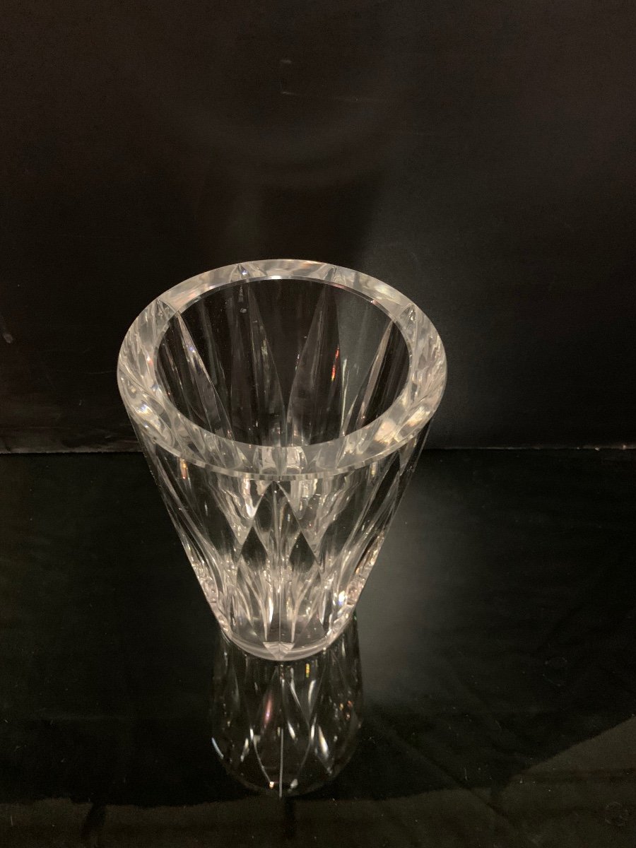 Cristal Saint Louis , Vase Des Années 50 .-photo-3