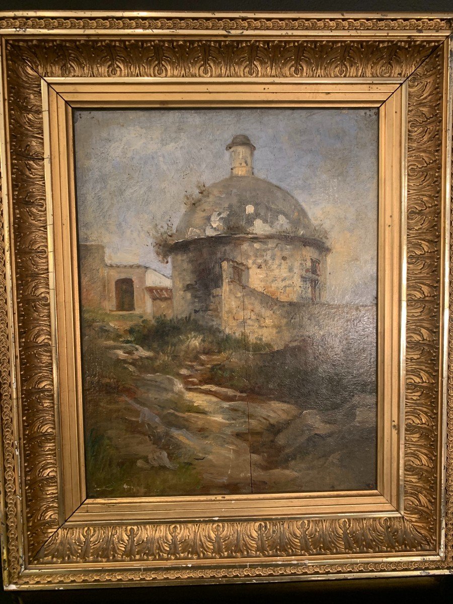 Henri Blanc-fontaine (1819-1897) Painting, Oil On Panel Sassenage, Grenoble, Isère.-photo-4