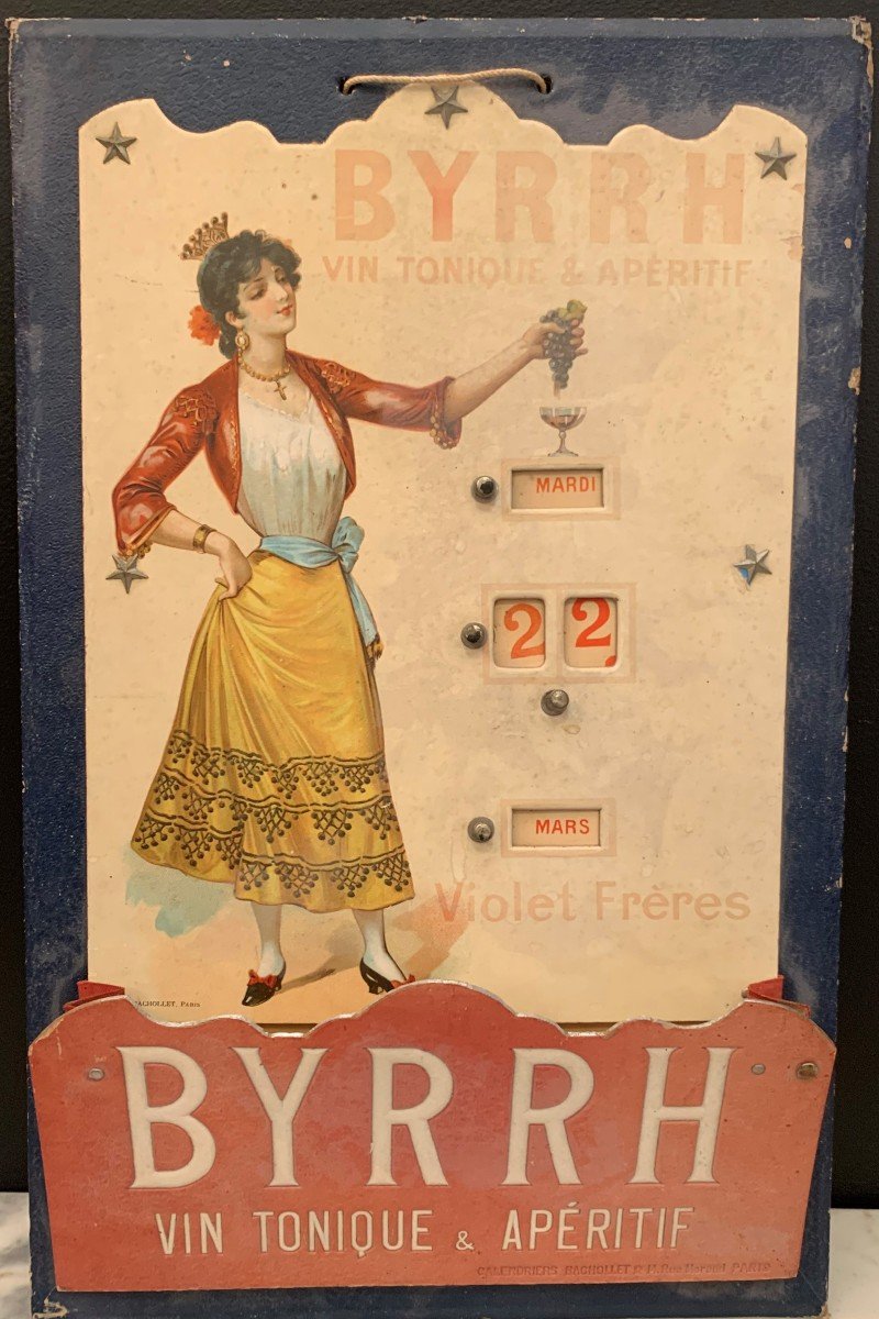 Calendrier Publicitaire Byrrh Aperitif , Pub Bar , Bistrot .-photo-3