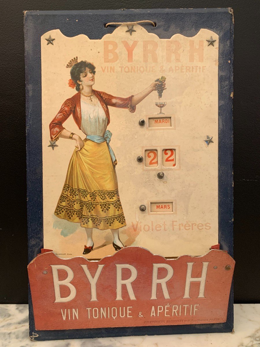 Advertising Calendar Byrrh Aperitif, Pub Bar, Bistrot.-photo-4