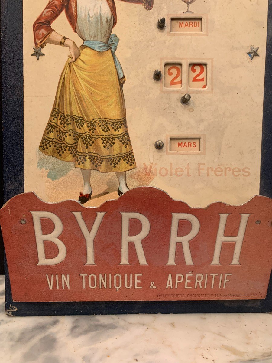 Calendrier Publicitaire Byrrh Aperitif , Pub Bar , Bistrot .-photo-3