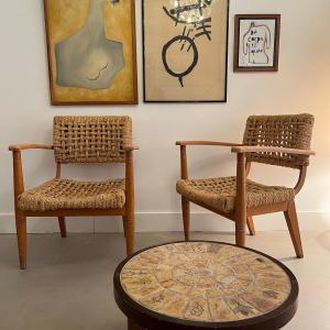 Audoux Minet. Pair Of Armchair