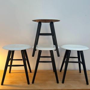 Iimari Tapiovaara Suite Of Four Stools Scandinavian Design.