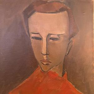 Max Fabre ( 1928-2021 ) Tableau , Portrait 1954 .