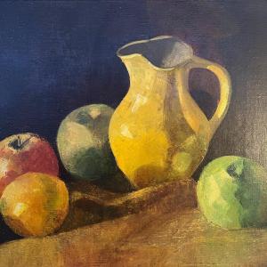 Samet , Tableau Nature Morte Aux Fruits XXeme Siecle .