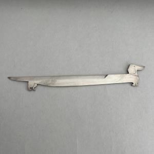 Hermes Paris, Silver Letter Opener Paper Cutter.