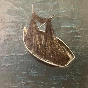 Hubert Aicardi. Painting: The Boat 1954.