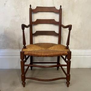 Fauteuil Provençal Paillé Du XVIII Eme Siècle 