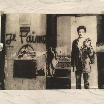 Ernest Pignon-ernest "rimbaud In Paris" Rare And Great Screenprint 1978