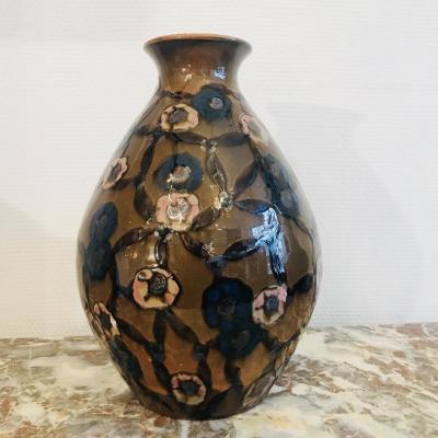 Savoie, Savoyard Vase Signed Sispa, Art Deco Era