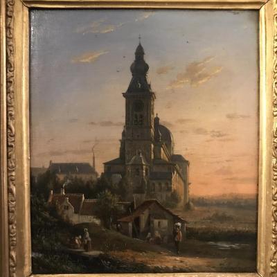 Paintings, Hsp Francois Jean Louis Boulanger Animated View From Ghent Belgium