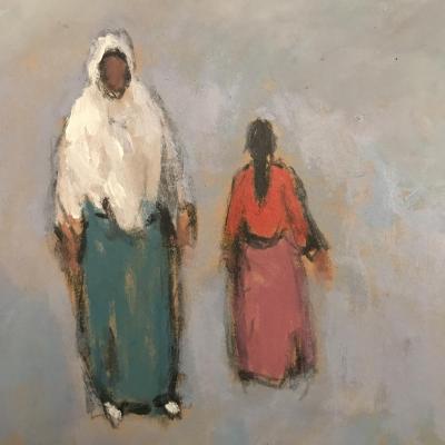 Tableau Orientaliste, Huile Sur Carton Signé  Mohamed Khiari XXeme Siècle.