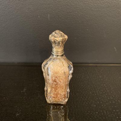 Crystal And Vermeille Salt Flask. Nineteenth Century.