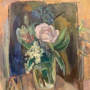 Painting, Oil On Panel, Hildegard Weber Lipsi Still Life.