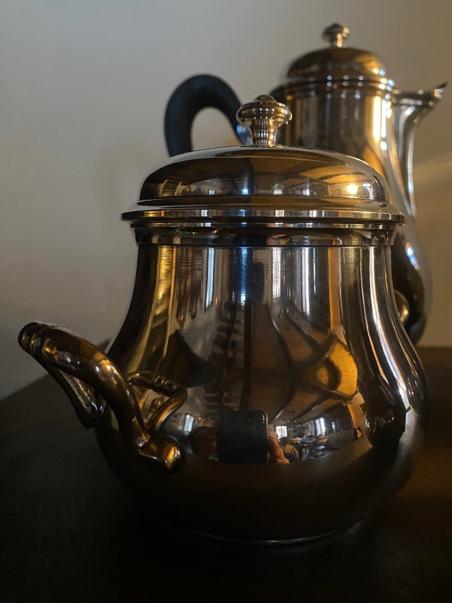 Boulenger Silver Metal Tea And Coffee Service-photo-4