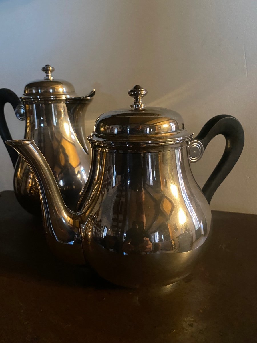 Boulenger Silver Metal Tea And Coffee Service-photo-5