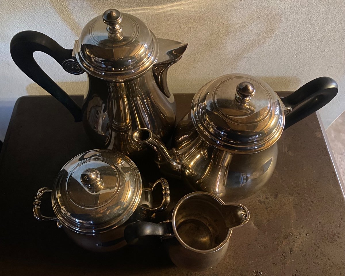 Boulenger Silver Metal Tea And Coffee Service-photo-7