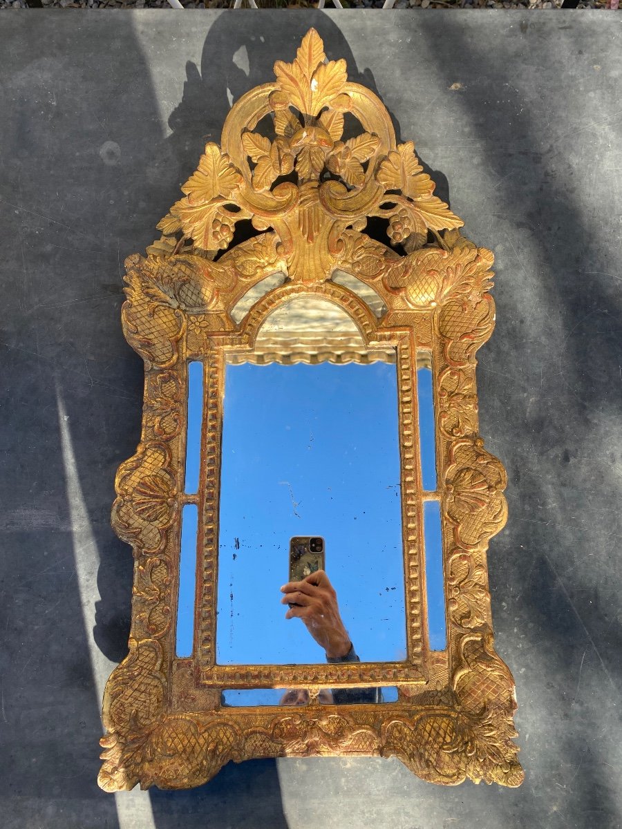 18th Berain Golden Wood Mirror-photo-1