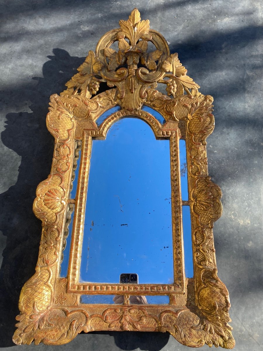 18th Berain Golden Wood Mirror-photo-3
