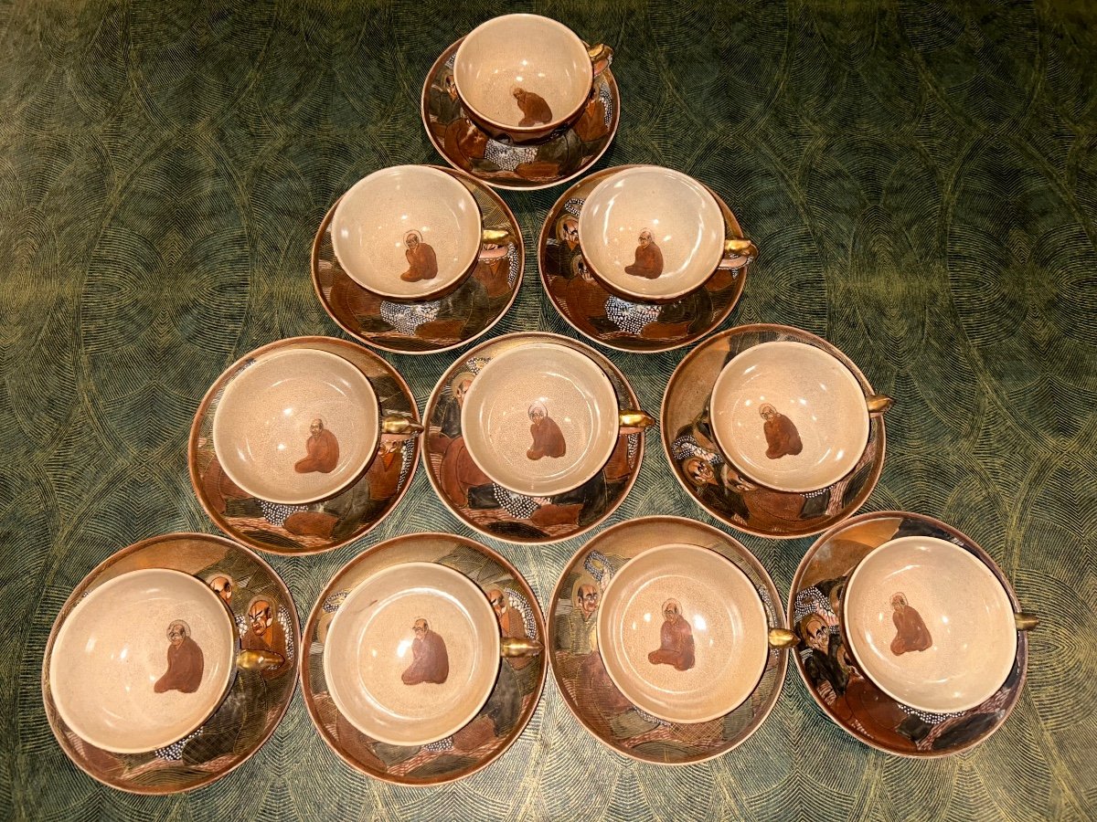 Japan Satsuma Meiji Tea Set-photo-4