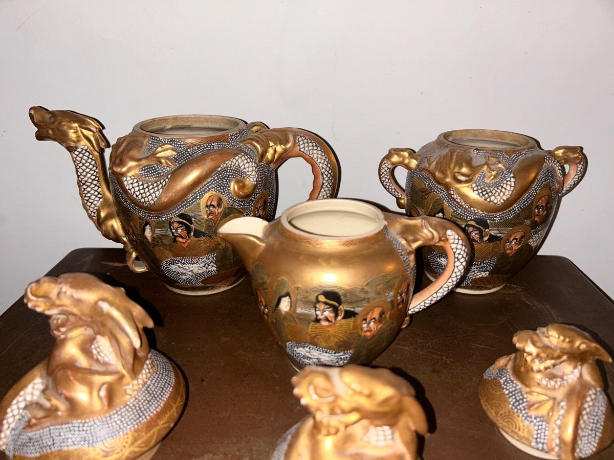 Japan Satsuma Meiji Tea Set-photo-6