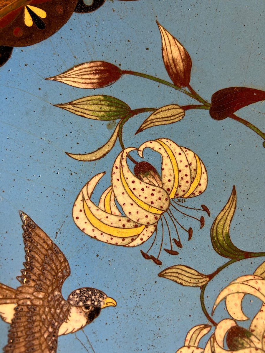 Meiji Japan Cloisonne Dish -photo-2