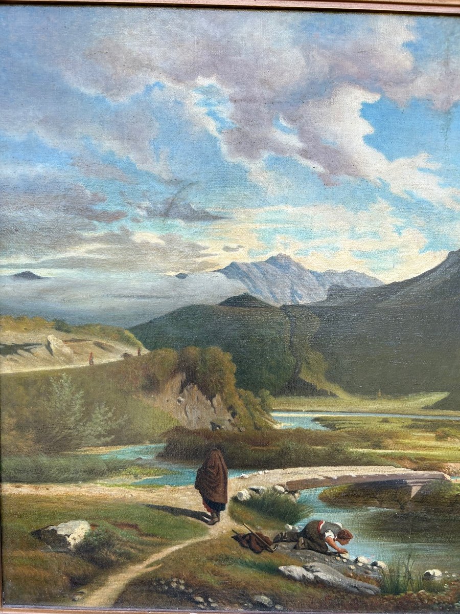 Tableau Jean Achille Benouville Pyrénées -photo-1