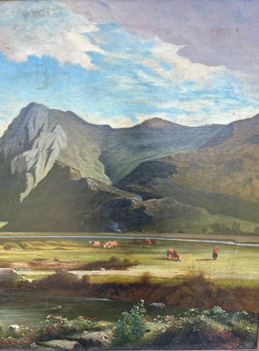 Tableau Jean Achille Benouville Pyrénées -photo-2