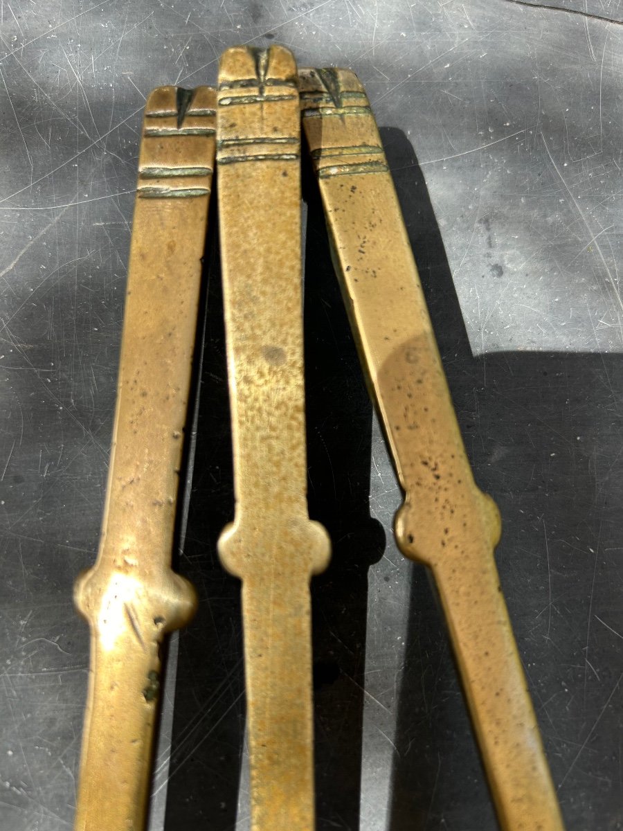 18th Century Bronze Ladles And Strainers-photo-2