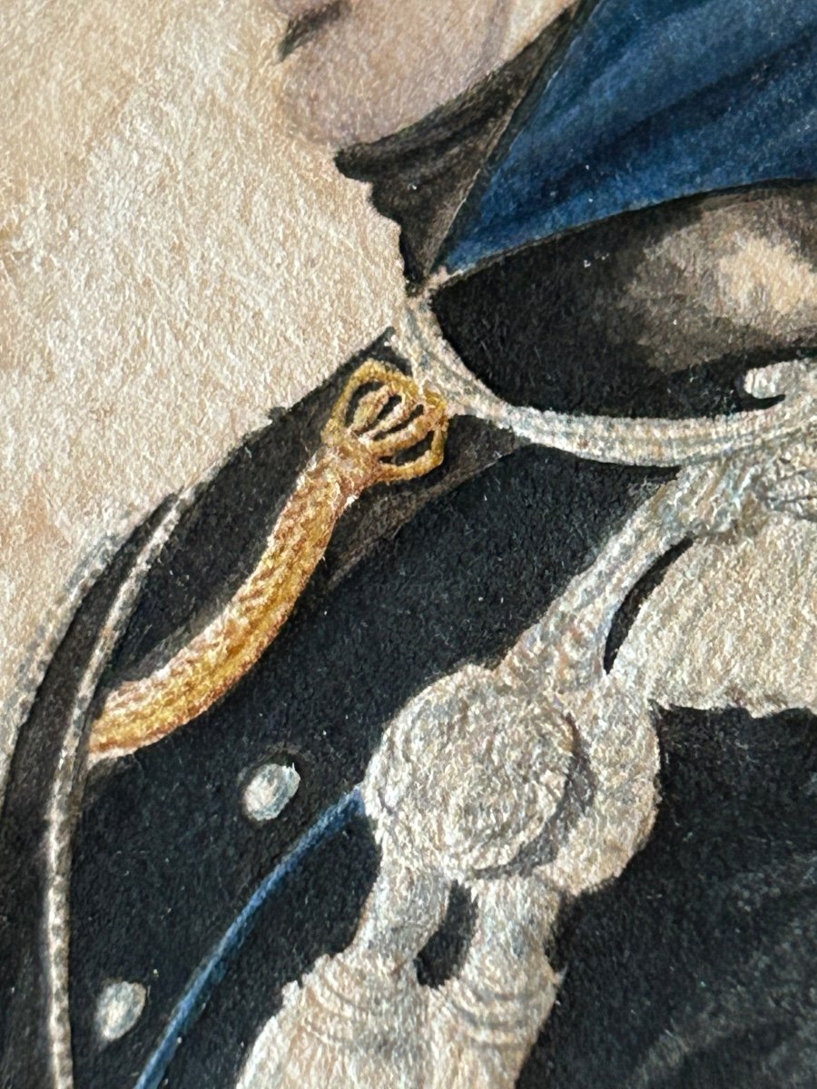 Miniature Drawing Military Portrait 19th-photo-2