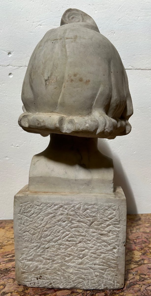 Sculpture Marbre Auguste Heng 1930-photo-3