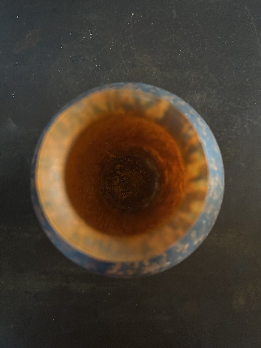Nancy Vase Verre Moucheté Art Nouveau-photo-4